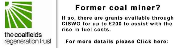 Coalfields regeneration Grrants ad.